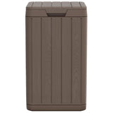 Outdoor Garbage Bin Brown 38x38x65 cm PP - Top-Down View