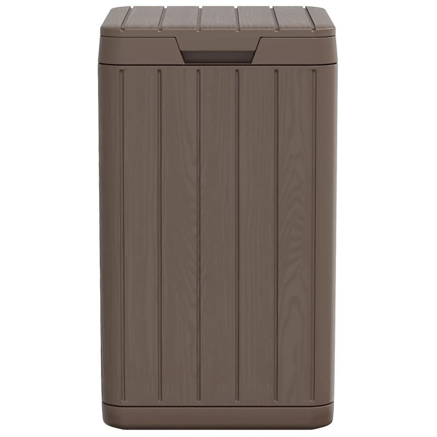 Outdoor Garbage Bin Brown 38x38x65 cm PP