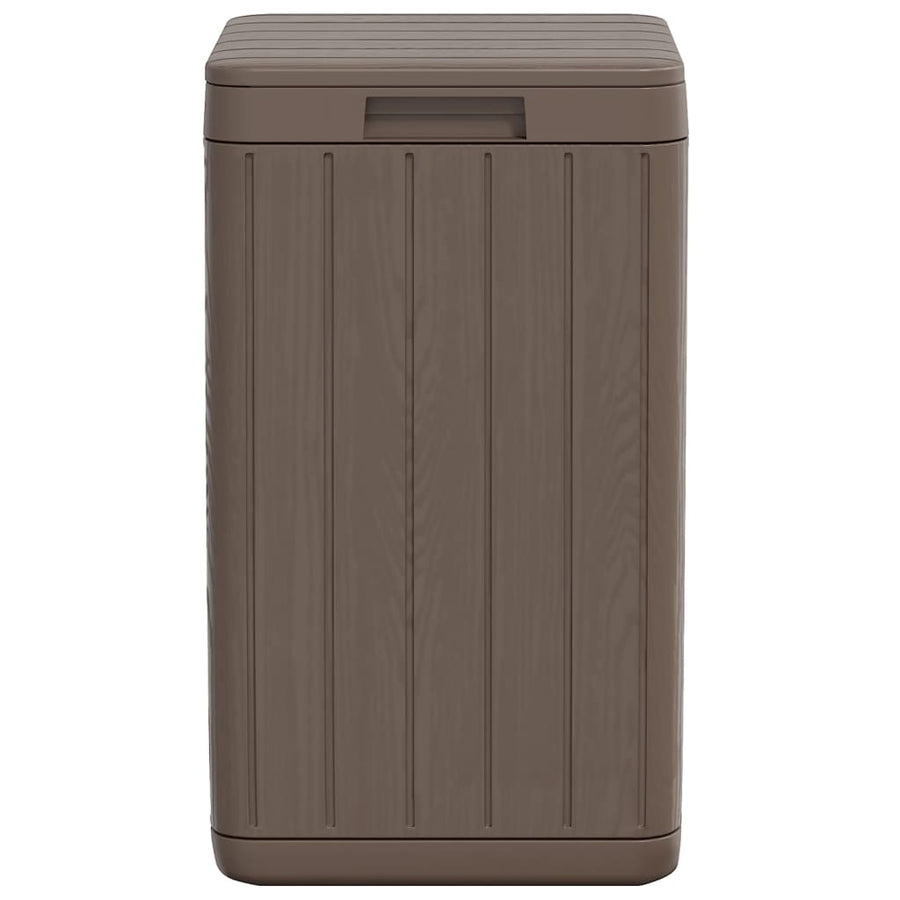 Outdoor Garbage Bin Brown 38x38x65 cm PP