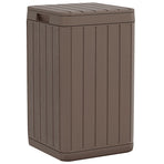 Outdoor Garbage Bin Brown 38x38x65 cm PP