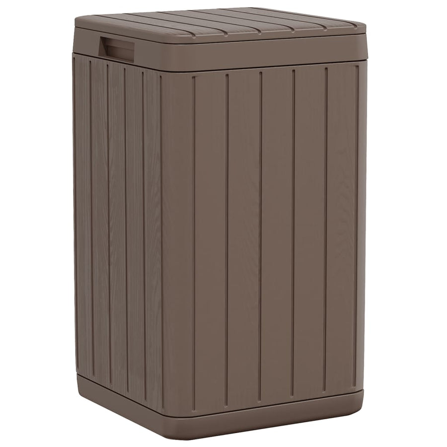 Outdoor Garbage Bin Brown 38x38x65 cm PP