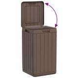 Outdoor Garbage Bin Brown 38x38x65 cm PP - Close-Up Angle