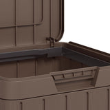 Outdoor Garbage Bin Brown 38x38x65 cm PP