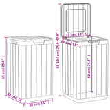 Outdoor Garbage Bin Brown 38x38x65 cm PP - Extra Image