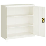 File Cabinet White 90x40x90 cm Steel - Top-Down View