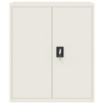 File Cabinet White 90x40x105 cm Steel