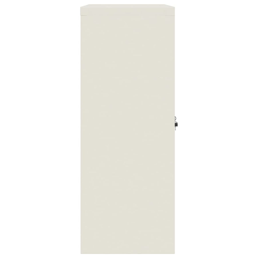 File Cabinet White 90x40x105 cm Steel