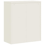 File Cabinet White 90x40x105 cm Steel - Rear View