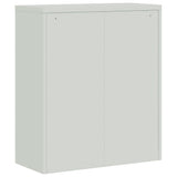 File Cabinet Light Grey 90x40x105 cm Steel - Rear View