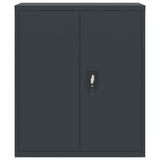 File Cabinet Anthracite 90x40x105 cm Steel - Side View