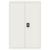 File Cabinet White 90x40x140 cm Steel - Side View