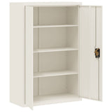 File Cabinet White 90x40x140 cm Steel - Top-Down View