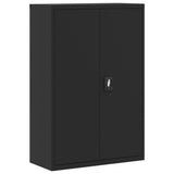 File Cabinet Black 90x40x140 cm Steel - Front View