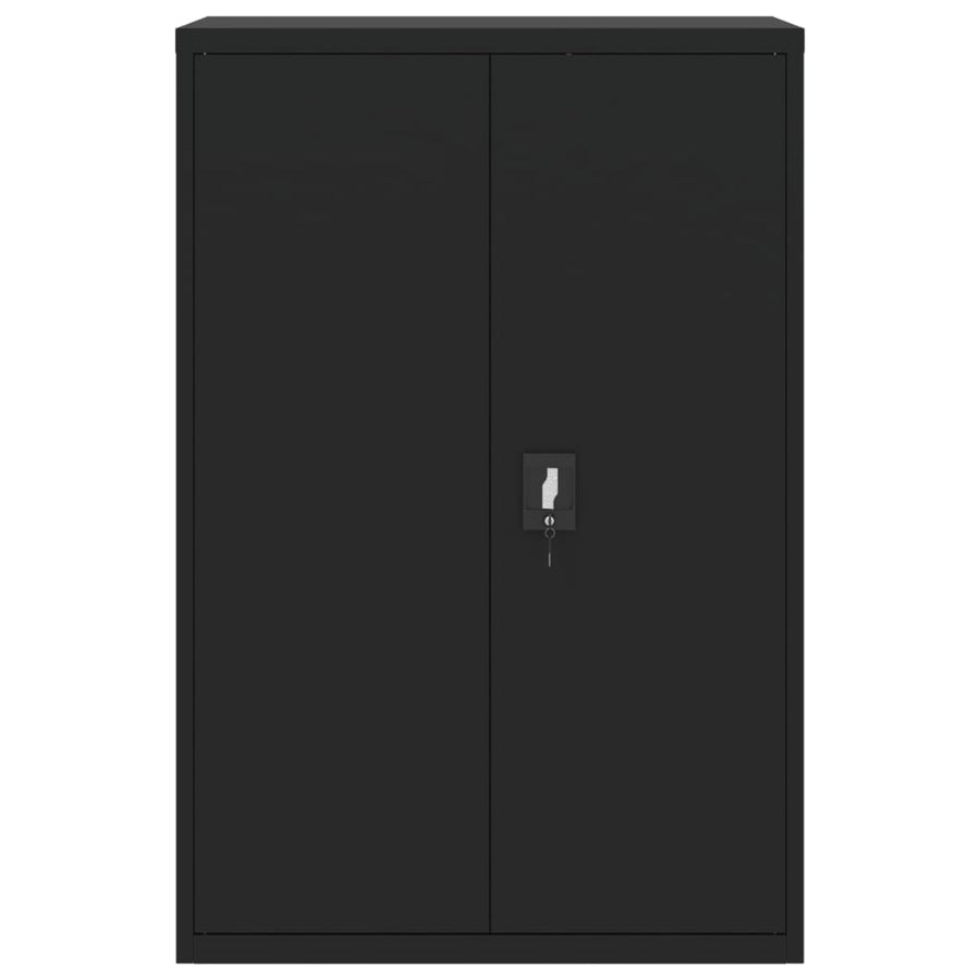 File Cabinet Black 90x40x140 cm Steel