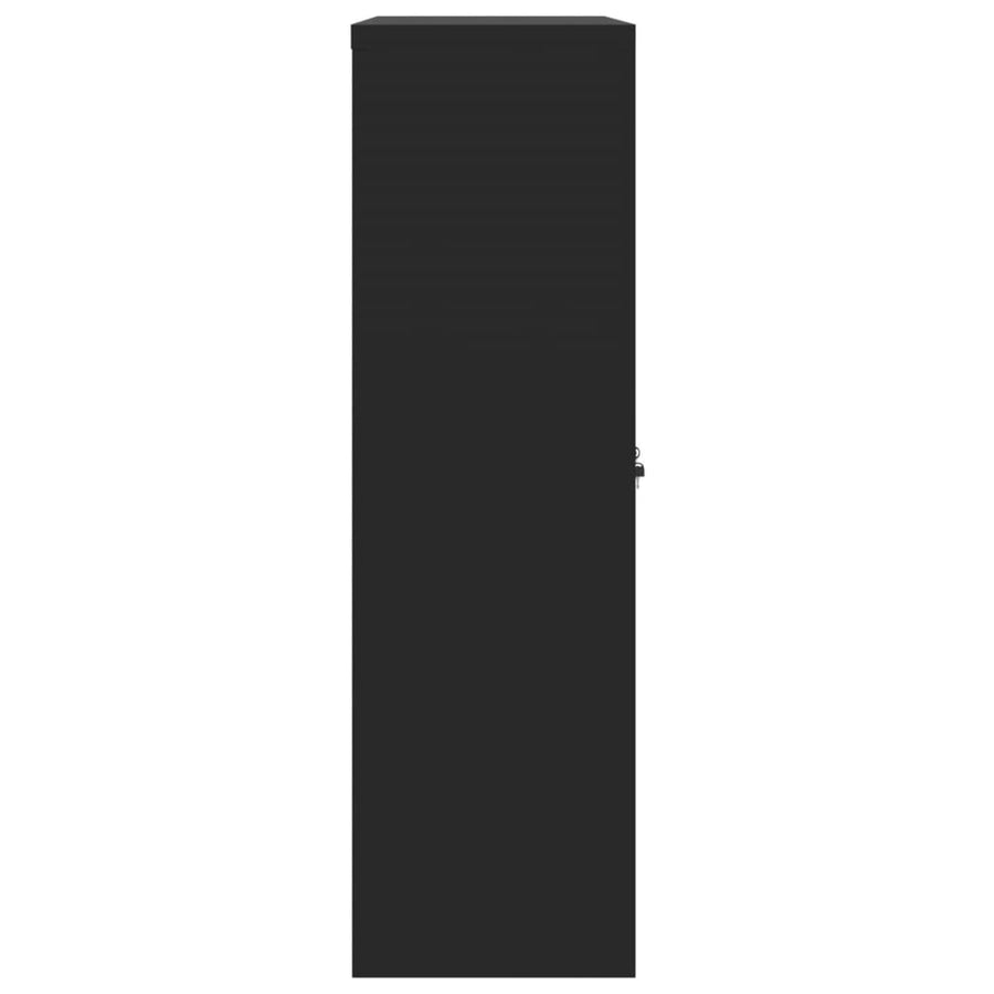 File Cabinet Black 90x40x140 cm Steel