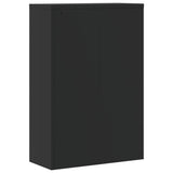 File Cabinet Black 90x40x140 cm Steel - Rear View