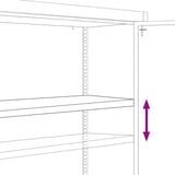 File Cabinet Black 90x40x140 cm Steel - Close-Up Angle