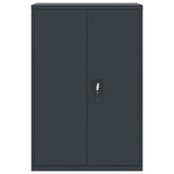File Cabinet Anthracite 90x40x140 cm Steel - Side View