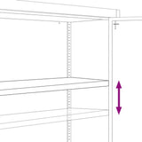 File Cabinet Anthracite and White 90x40x140 cm Steel - Close-Up Angle