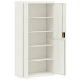 File Cabinet White 90x40x180 cm Steel - Top-Down View