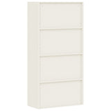 File Cabinet White 90x40x180 cm Steel - Rear View