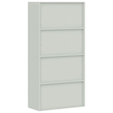 File Cabinet Light Grey 90x40x180 cm Steel - Rear View