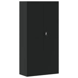 File Cabinet Black 90x40x180 cm Steel - Front View