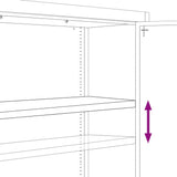 File Cabinet Black 90x40x180 cm Steel - Close-Up Angle