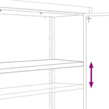 File Cabinet Anthracite 90x40x180 cm Steel - Close-Up Angle