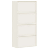 File Cabinet Anthracite and White 90x40x180 cm Steel - Rear View