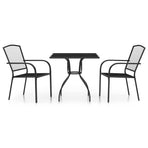 3 Piece Garden Dining Set Anthracite Steel