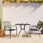 3 Piece Garden Dining Set Anthracite Steel