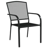 5 Piece Garden Dining Set Anthracite Steel - 45-Degree Angle