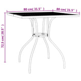 5 Piece Garden Dining Set Anthracite Steel - Extra Image