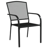 5 Piece Garden Dining Set Anthracite Steel - 45-Degree Angle