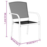 5 Piece Garden Dining Set Anthracite Steel - Extra Image