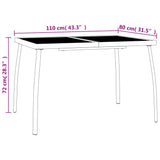 5 Piece Garden Dining Set Anthracite Steel - Extra Image