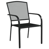 5 Piece Garden Dining Set Anthracite Steel - 45-Degree Angle