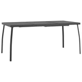 5 Piece Garden Dining Set Anthracite Steel - Close-Up Angle