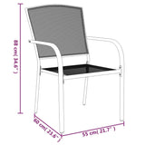 5 Piece Garden Dining Set Anthracite Steel - Extra Image
