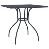 5 Piece Garden Dining Set Anthracite Steel - Low Angle