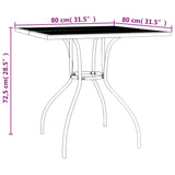 5 Piece Garden Dining Set Anthracite Steel - Extra Image