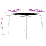 5 Piece Garden Dining Set Anthracite Steel - Extra Image