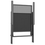 5 Piece Garden Dining Set Anthracite Steel - Close-Up Angle