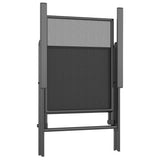 3 Piece Garden Dining Set Anthracite Steel - Close-Up Angle