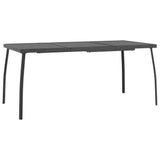 5 Piece Garden Dining Set Anthracite Steel - Low Angle