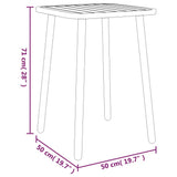 3 Piece Garden Dining Set Anthracite Steel - Extra Image