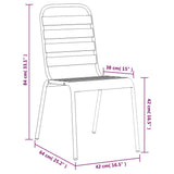 5 Piece Garden Dining Set Anthracite Steel - Extra Image