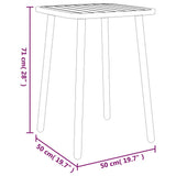 5 Piece Garden Dining Set Anthracite Steel - Extra Image