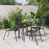 5 Piece Garden Dining Set Anthracite Steel